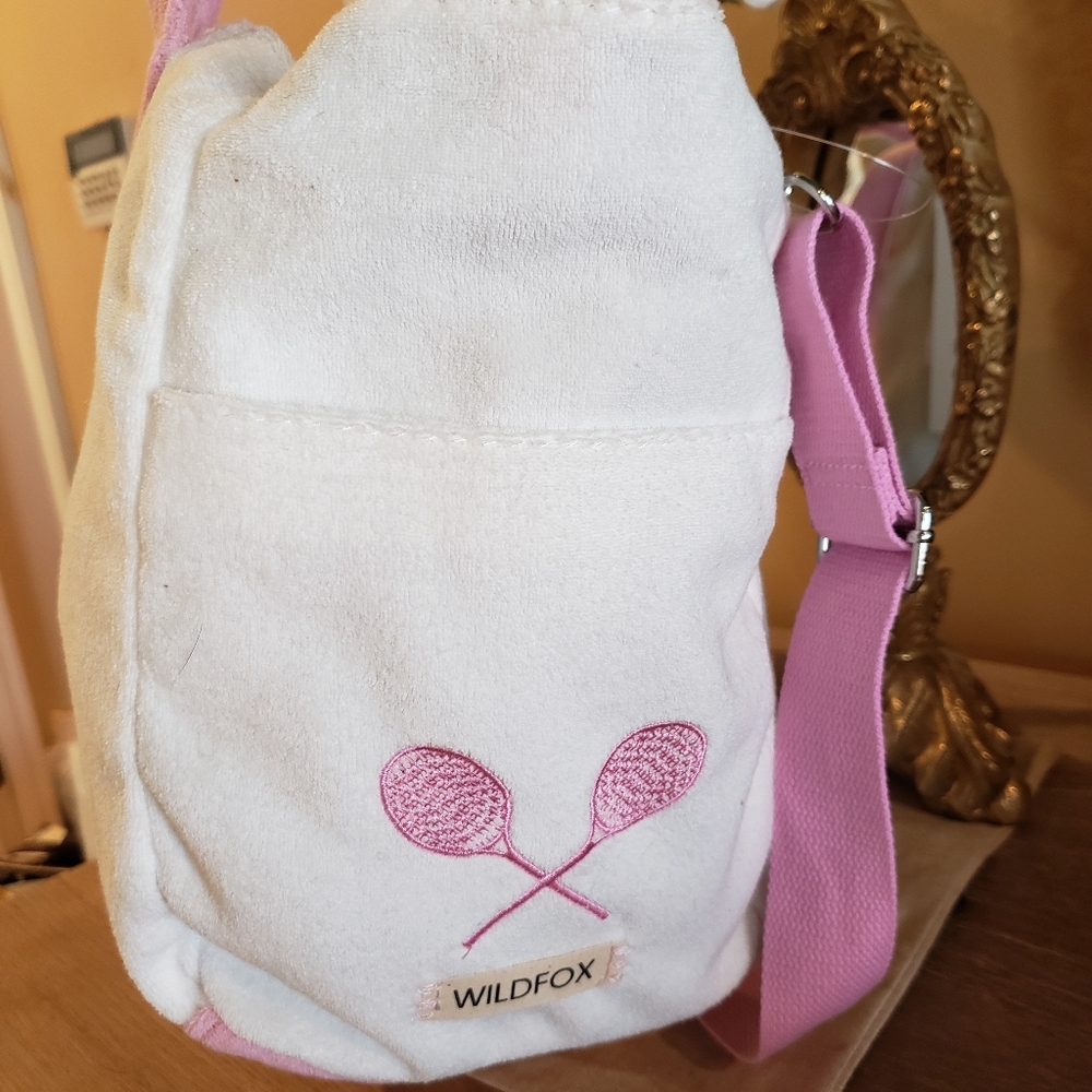 Wildfox 'Après Tennis Brunch Club' Terry Cloth Tote w/ Crossbody - NWT - Picture 6 of 14